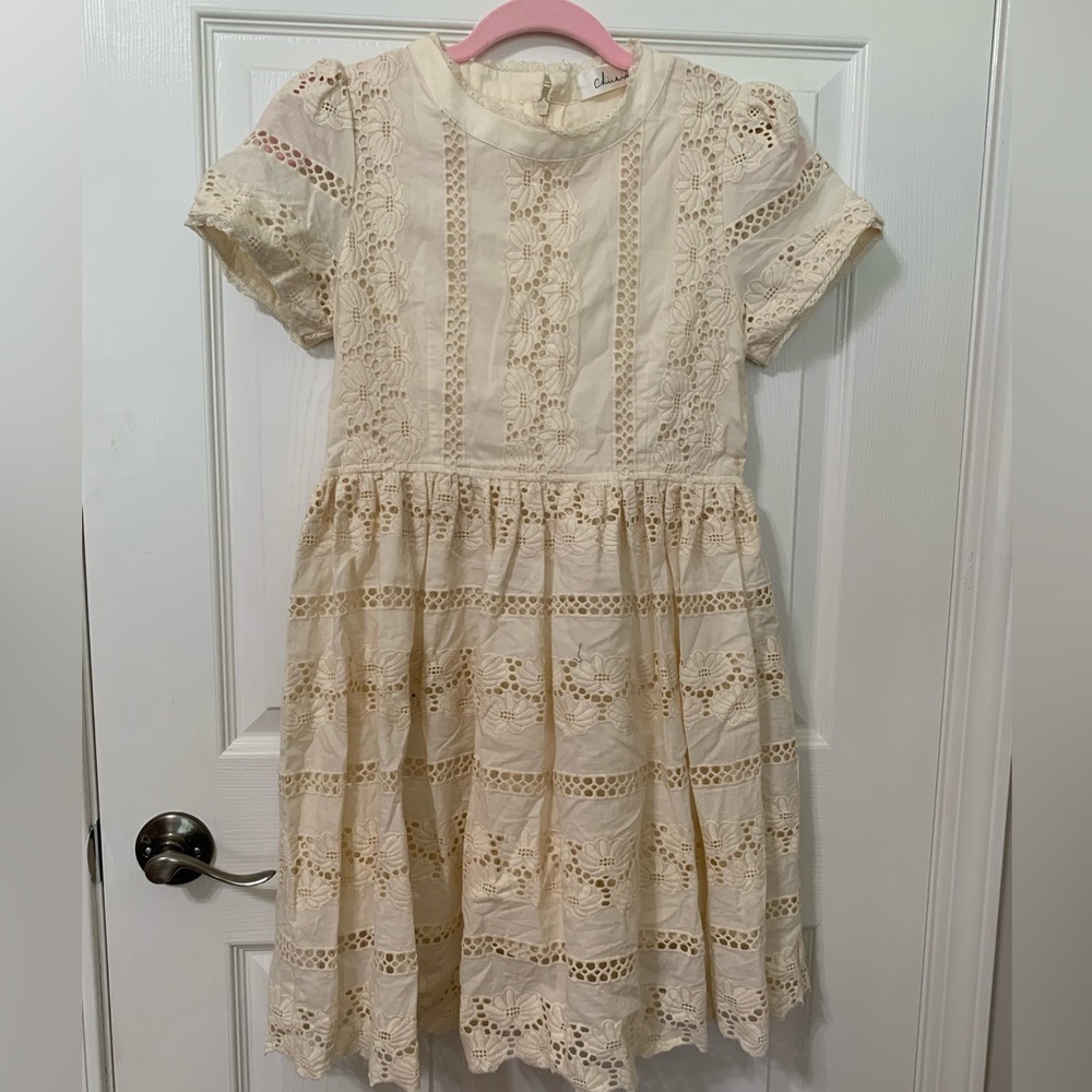 LAST CHANCE - Cream Embroidered Chicwish Dress